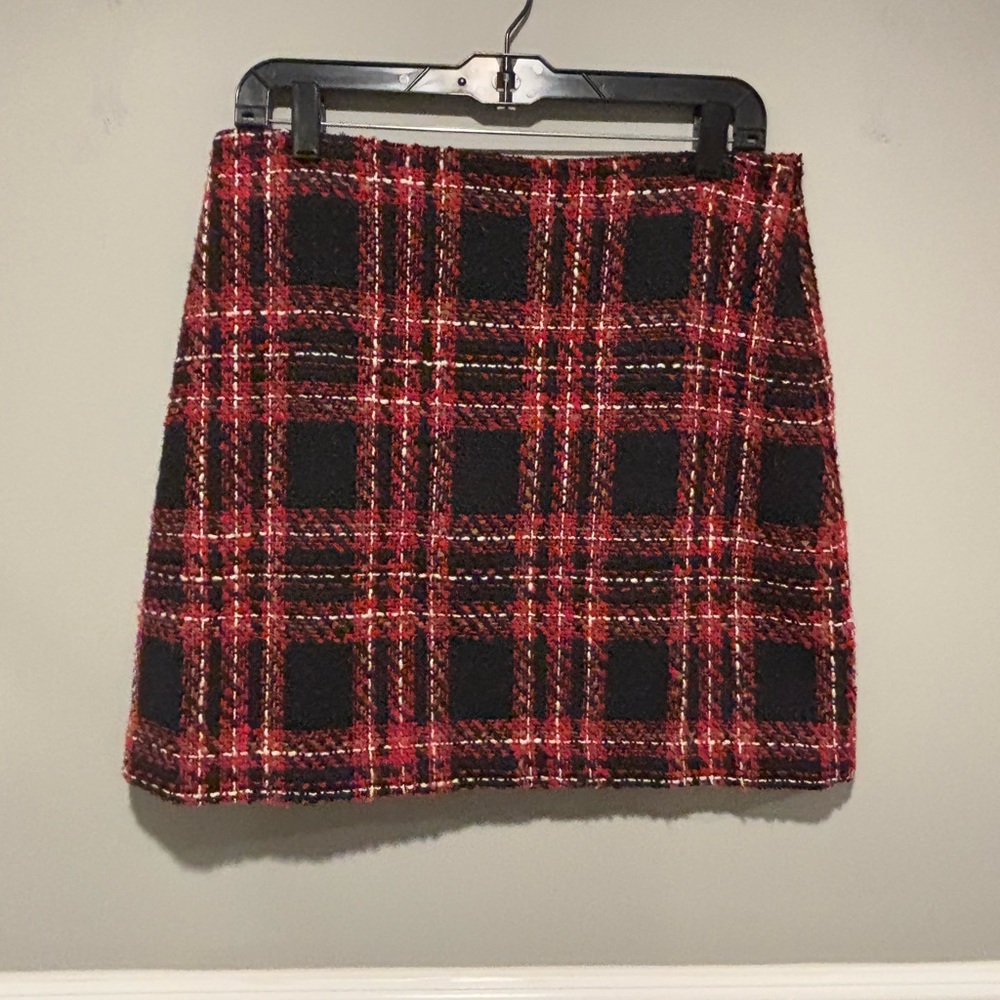 Plaid Red and Black Women's Skirt